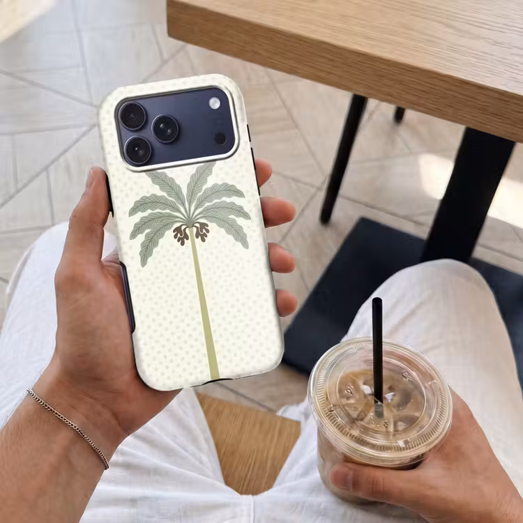 Telefoonhoesje Toughcase - Boom - Bladeren - Groen - Decoratief - Beige — 4