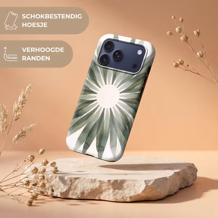 Telefoonhoesje Toughcase - Planten - Abstract - Waterverf - Groen - Natuur — 5