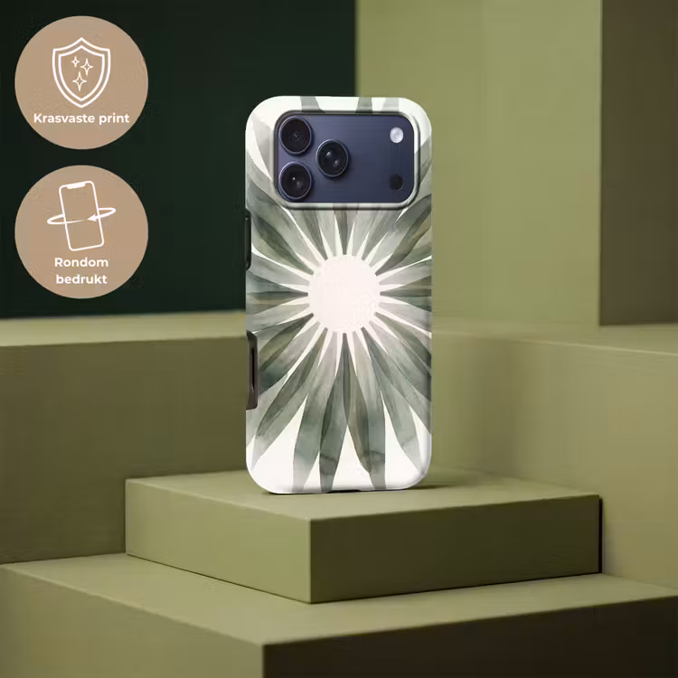 Telefoonhoesje Toughcase - Planten - Abstract - Waterverf - Groen - Natuur — 7