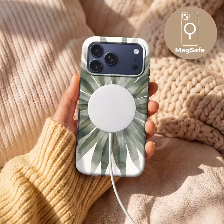 Telefoonhoesje Toughcase - Planten - Abstract - Waterverf - Groen - Natuur — 8