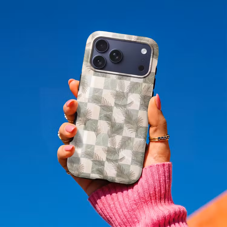 Telefoonhoesje Toughcase - Planten - Bladeren - Marmer - Modern - Groen — 2