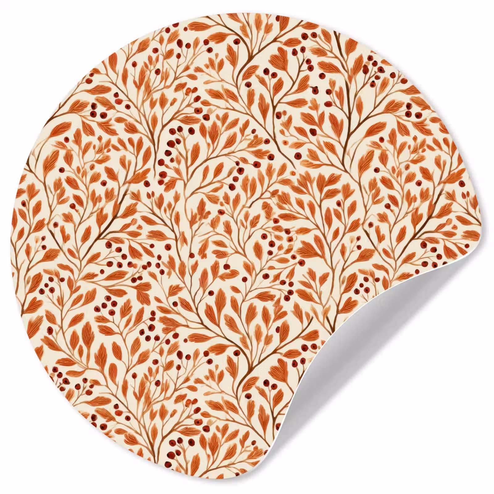Behangcirkel - Bladeren - Botanisch - Terracotta — 1