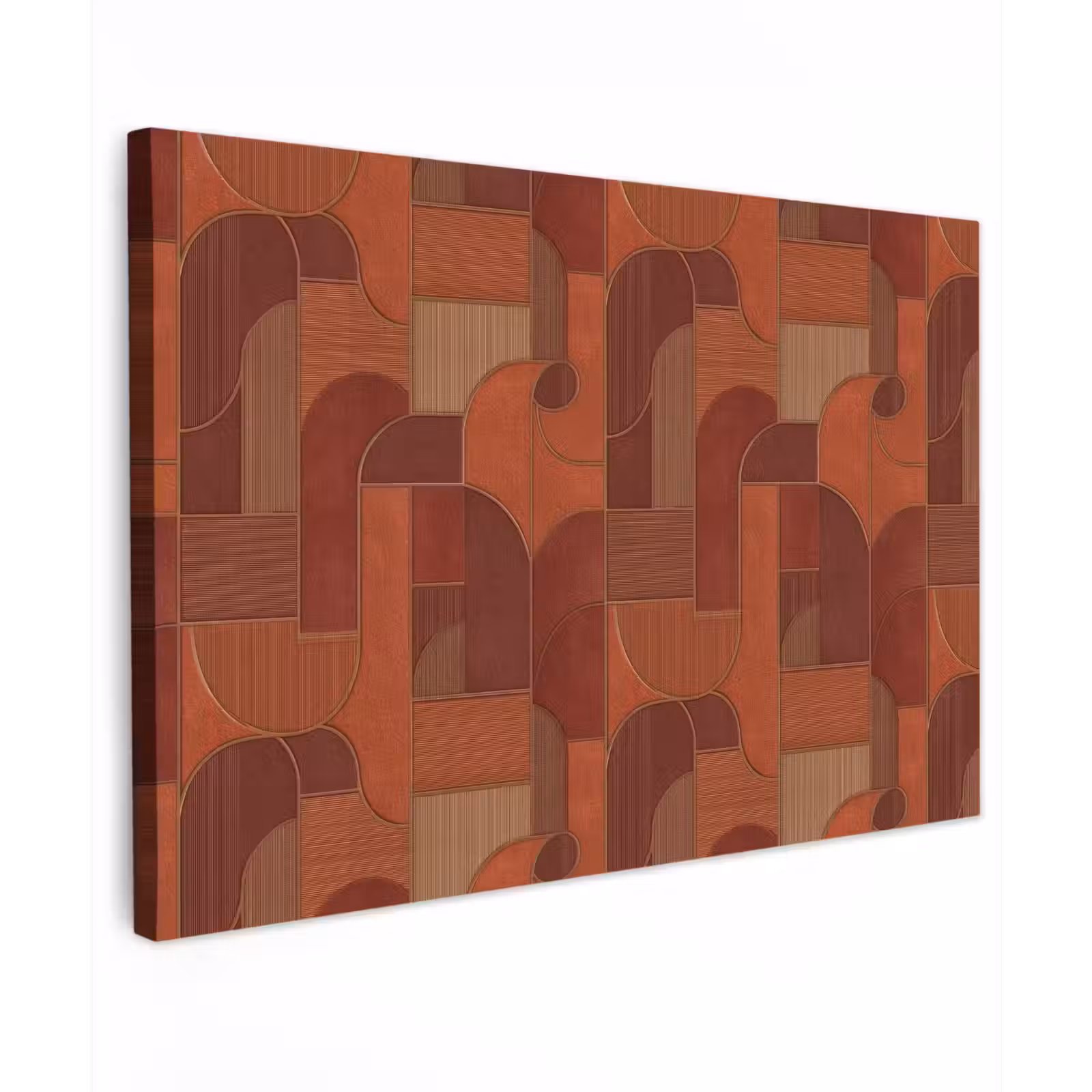 Buiten canvas - Geometrisch - Abstract - Textuur - Bruin — 1