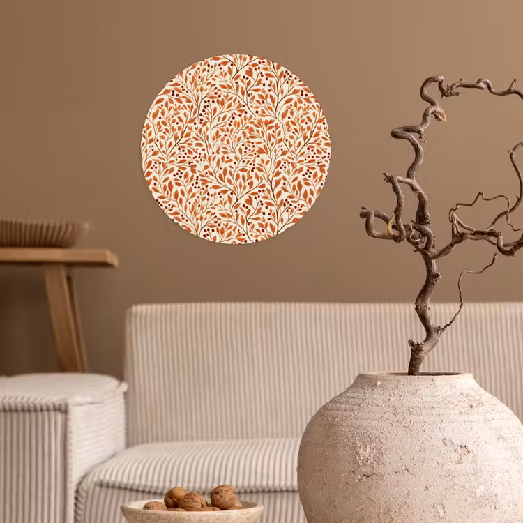 Behangcirkel - Bladeren - Botanisch - Terracotta — 2