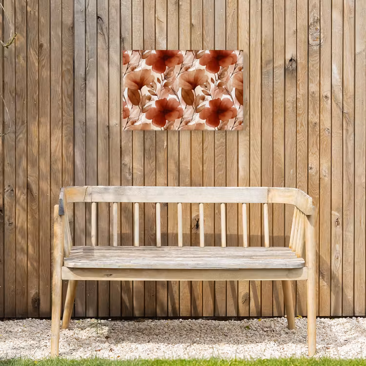 Buiten canvas - Bloemen - Aquarel - Botanisch - Terracotta — 3