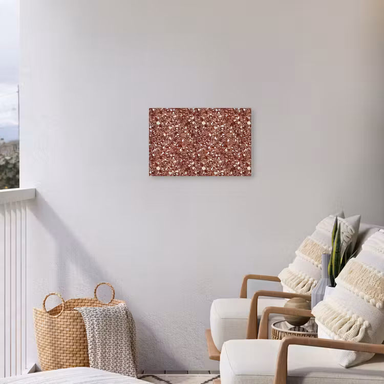 Buiten canvas - Terrazzo - Patroon - Steentextuur - Roodbruin — 4