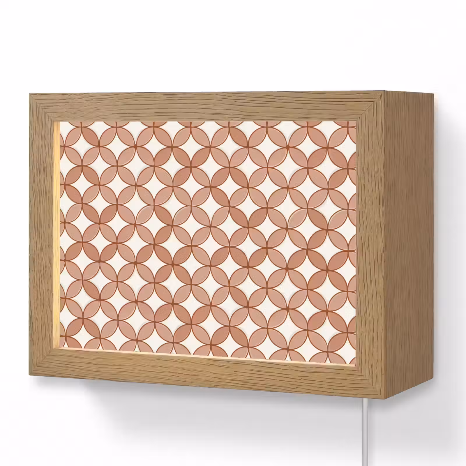 Lightbox - Wandlamp - Geometrisch - Cirkels - Modern - Terracotta — 1