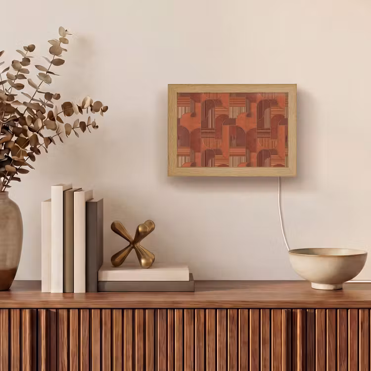 Lightbox - Wandlamp - Geometrisch - Abstract - Textuur - Bruin — 4