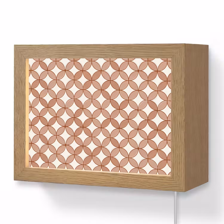 Lightbox - Wandlamp - Geometrisch - Cirkels - Modern - Terracotta — 1