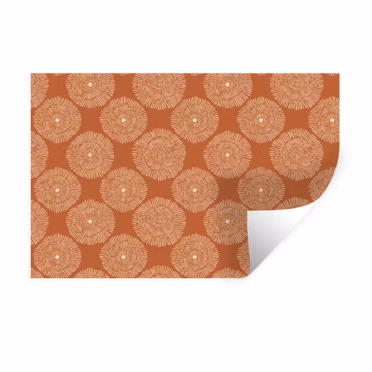 Muursticker - Cirkels - Grafisch - Patroon - Terracotta — 1