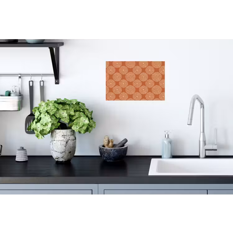 Muursticker - Cirkels - Grafisch - Patroon - Terracotta — 2