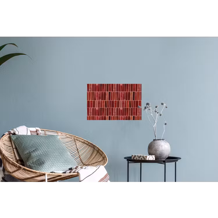 Muursticker - Tegels - Modern - Structuur - Dieprood — 4