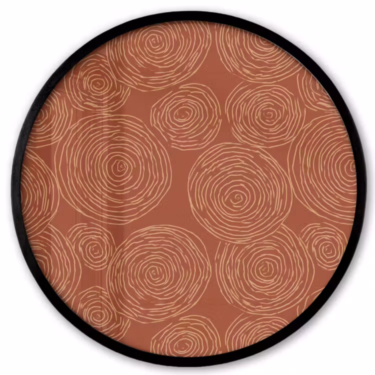 Ronde fotolijst - Cirkels - Abstract - Artistiek - Terracotta — 1