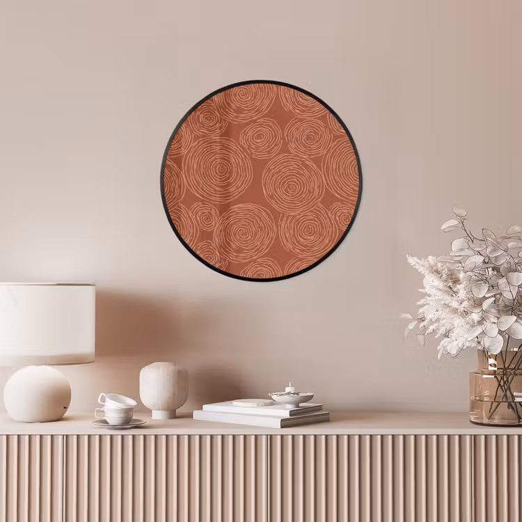 Ronde fotolijst - Cirkels - Abstract - Artistiek - Terracotta — 5