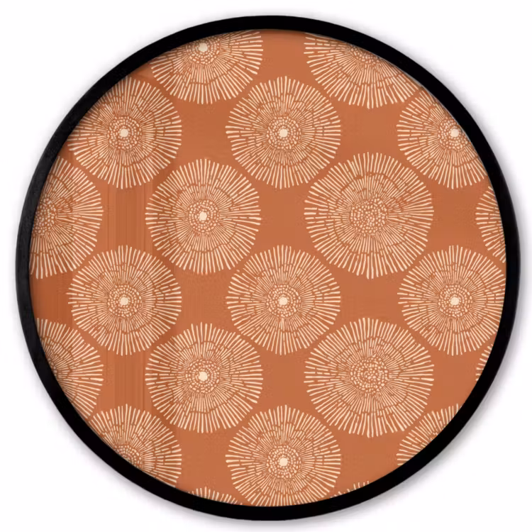 Ronde fotolijst - Cirkels - Grafisch - Patroon - Terracotta — 1