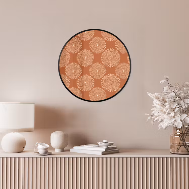 Ronde fotolijst - Cirkels - Grafisch - Patroon - Terracotta — 5