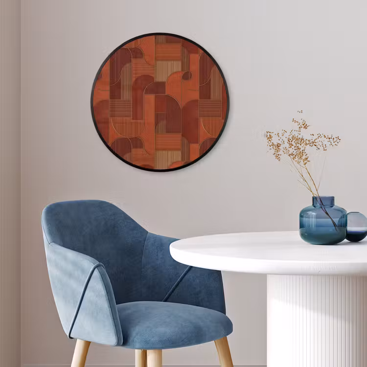 Ronde fotolijst - Geometrisch - Abstract - Textuur - Bruin — 4