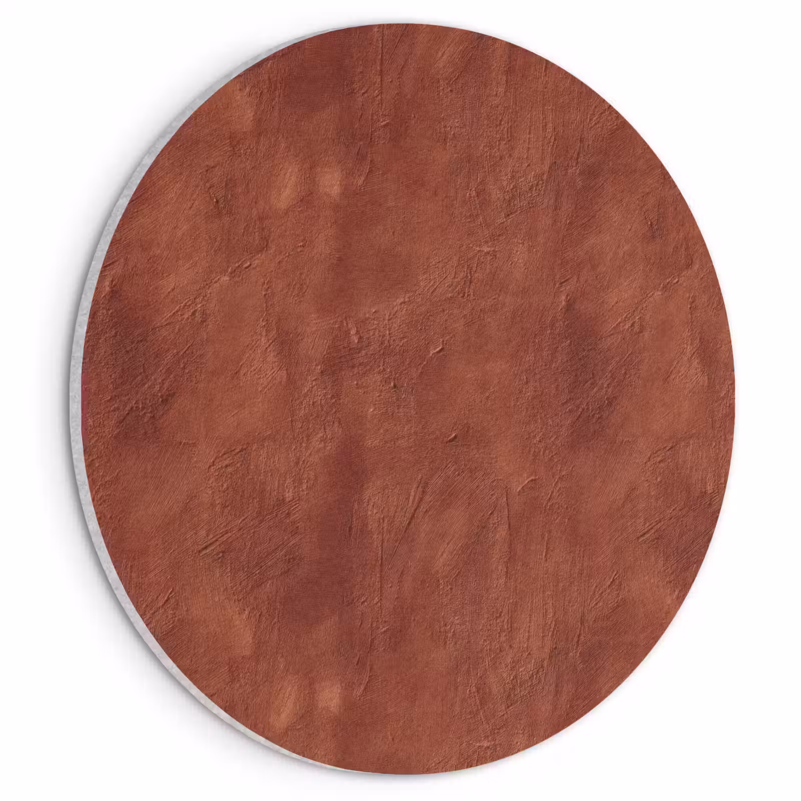 Akoestisch schilderij rond - Stucwerk - Textuur - Terracotta — 1