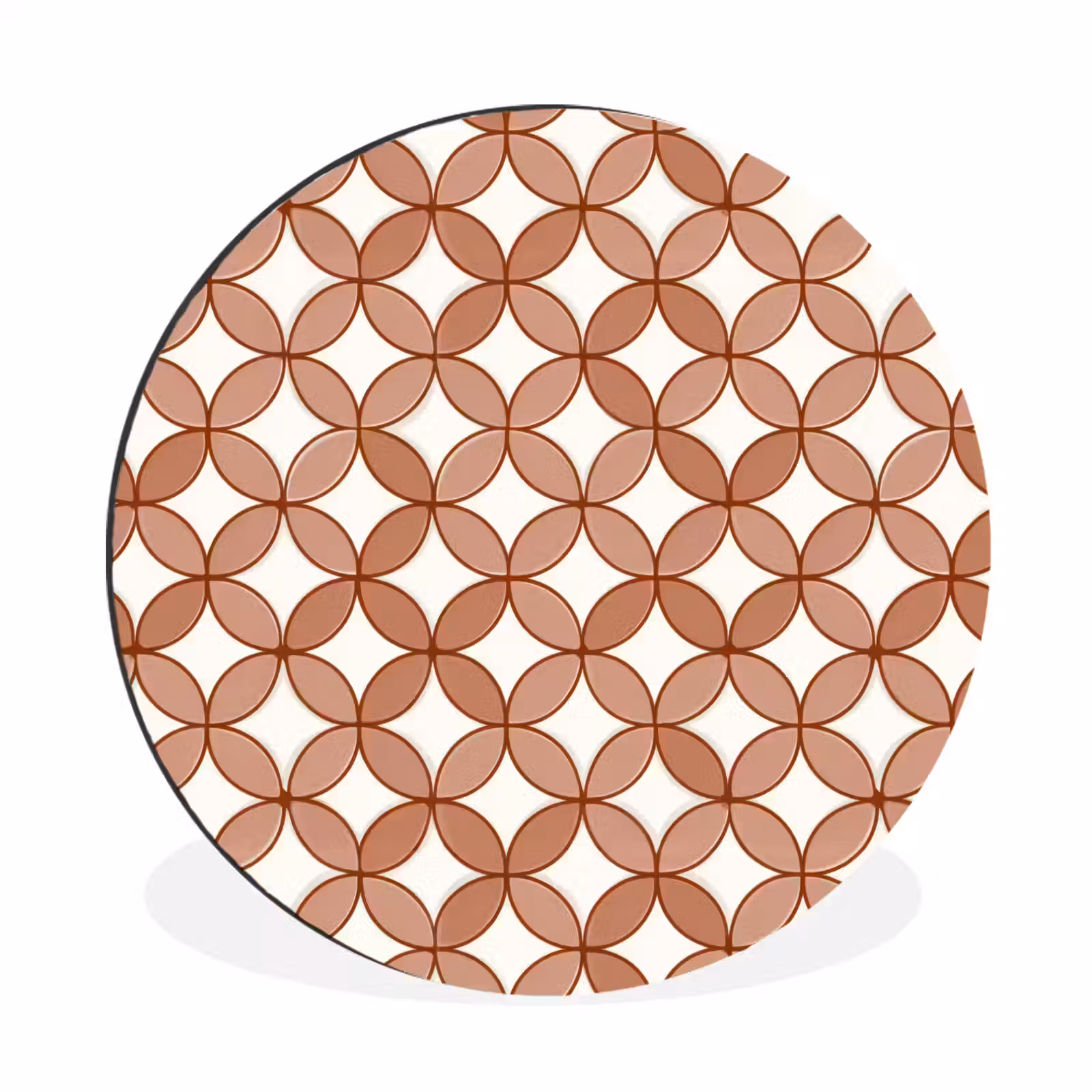 Wandcirkel - Aluminium - Geometrisch - Cirkels - Modern - Terracotta — 1