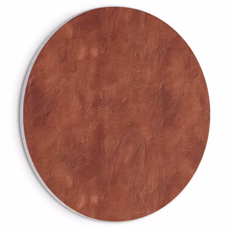 Akoestisch schilderij rond - Stucwerk - Textuur - Terracotta — 1
