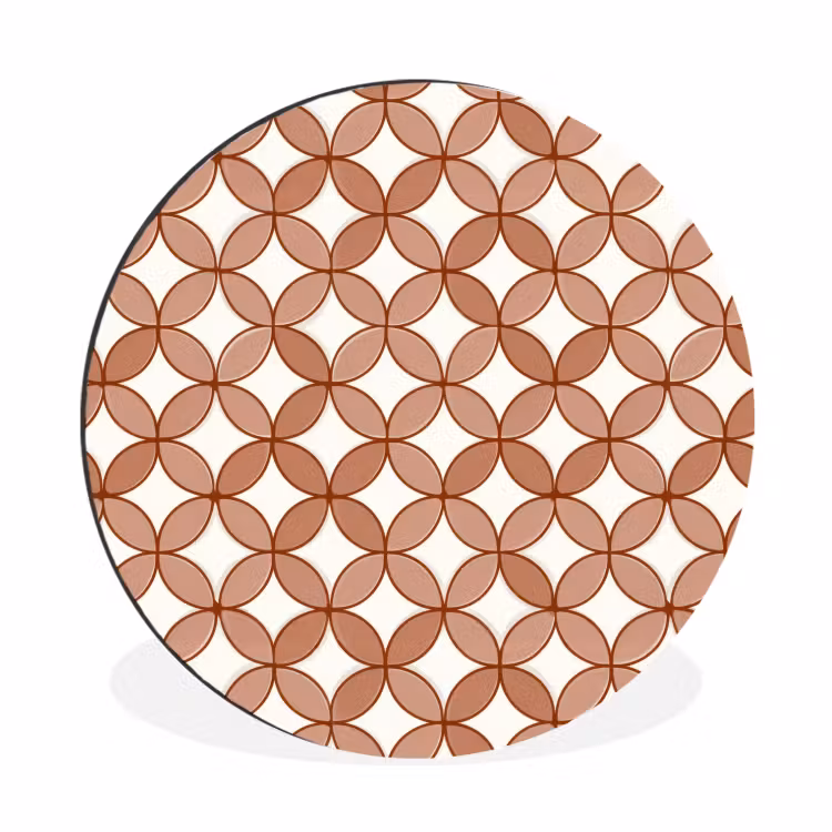 Wandcirkel - Aluminium - Geometrisch - Cirkels - Modern - Terracotta — 1