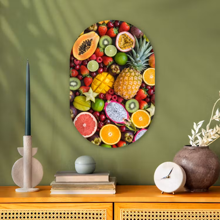 Muurovaal - Kunststof - Fruit - Assortiment - Vers - Gezond - Kleurrijk — 2