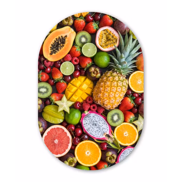 Muurovaal - Kunststof - Fruit - Assortiment - Vers - Gezond - Kleurrijk — 3
