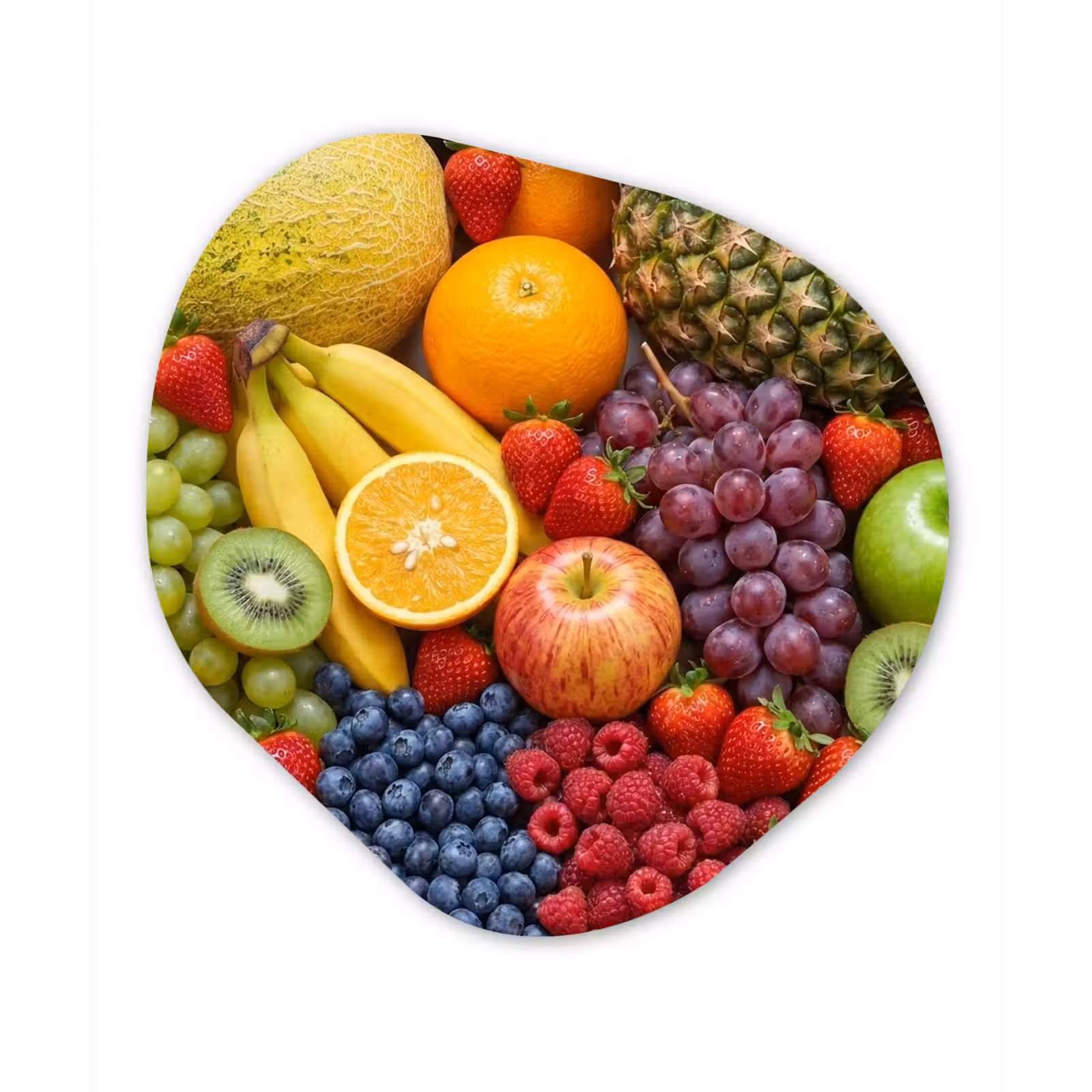 Organische schilderij - Aluminium - Eten - Fruit - Vers - Kleurrijk - Voeding — 1