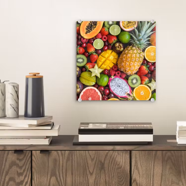 Glas schilderij - Fruit - Assortiment - Vers - Gezond - Kleurrijk — 2