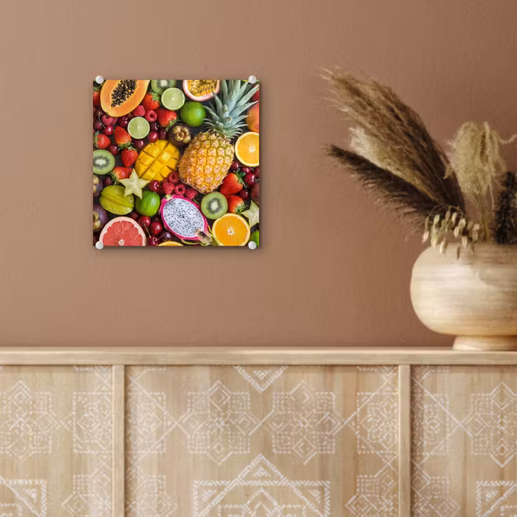 Glas schilderij - Fruit - Assortiment - Vers - Gezond - Kleurrijk — 6