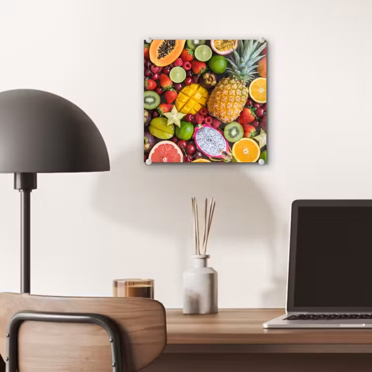 Glas schilderij - Fruit - Assortiment - Vers - Gezond - Kleurrijk — 7
