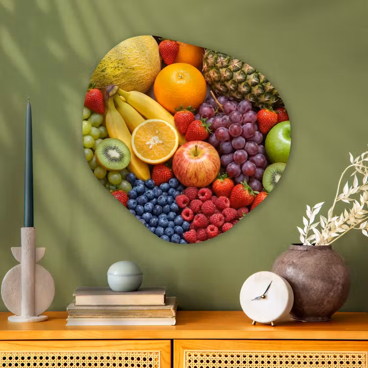 Organische schilderij - Aluminium - Eten - Fruit - Vers - Kleurrijk - Voeding — 2