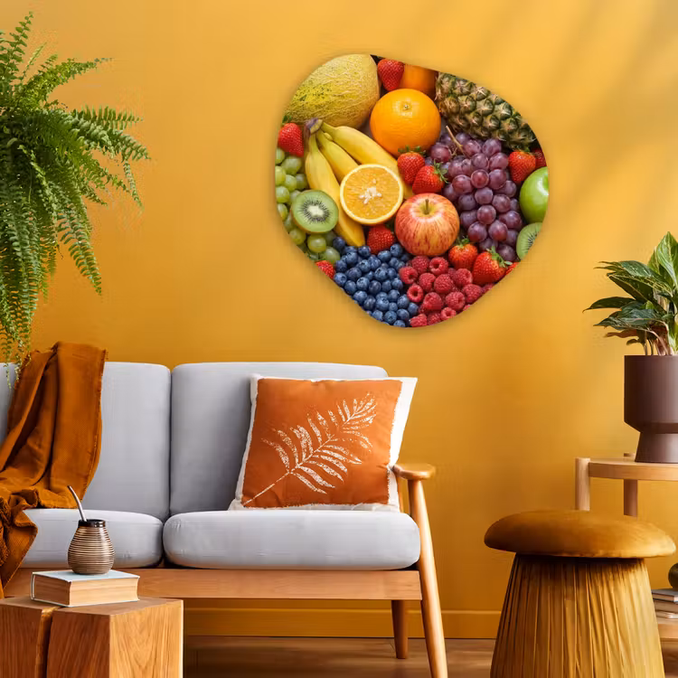 Organische schilderij - Aluminium - Eten - Fruit - Vers - Kleurrijk - Voeding — 3