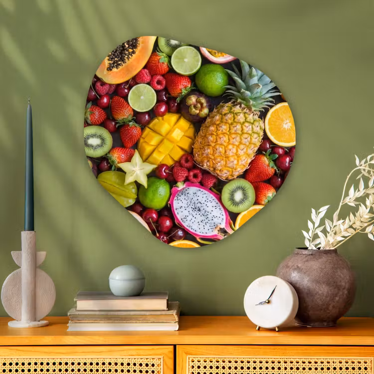 Organische schilderij - Aluminium - Fruit - Assortiment - Vers - Gezond - Kleurrijk — 2