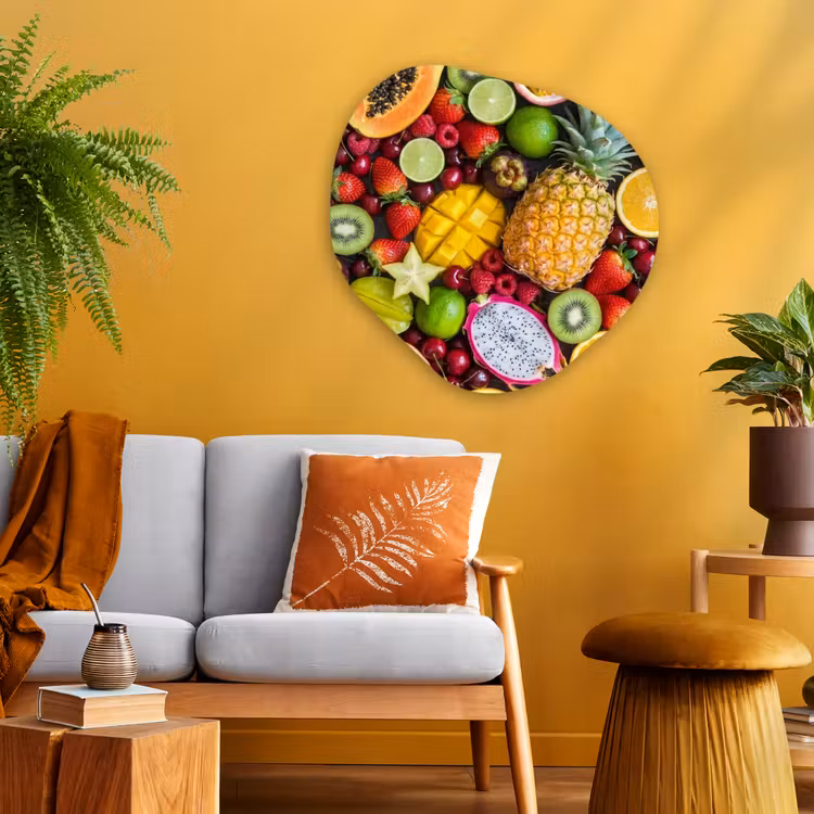 Organische schilderij - Aluminium - Fruit - Assortiment - Vers - Gezond - Kleurrijk — 3