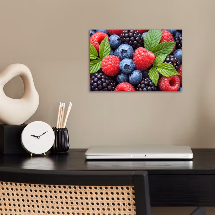 Poster - Bessen - Vers - Waterdruppels - Kleurrijk - Eten — 2
