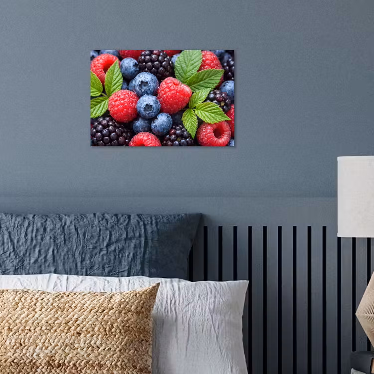 Poster - Bessen - Vers - Waterdruppels - Kleurrijk - Eten — 3