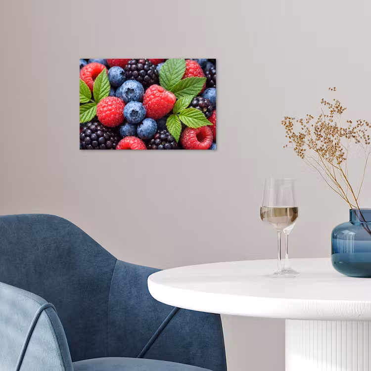 Poster - Bessen - Vers - Waterdruppels - Kleurrijk - Eten — 4