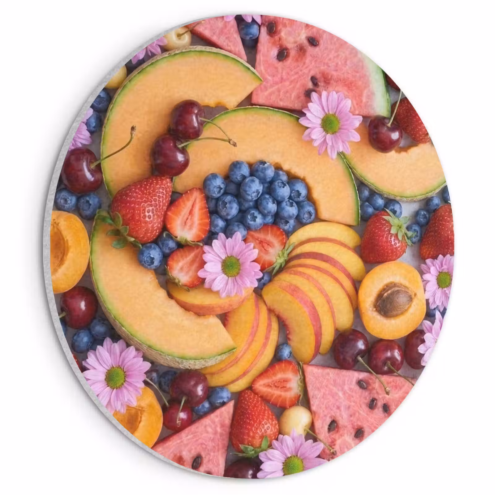 Akoestisch schilderij rond - Eten - Fruit - Zomer - Kleurrijk — 1