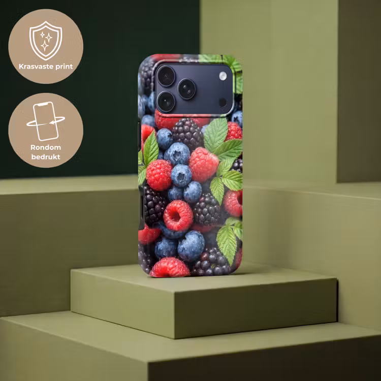 Telefoonhoesje Toughcase - Bessen - Vers - Waterdruppels - Kleurrijk - Eten — 7