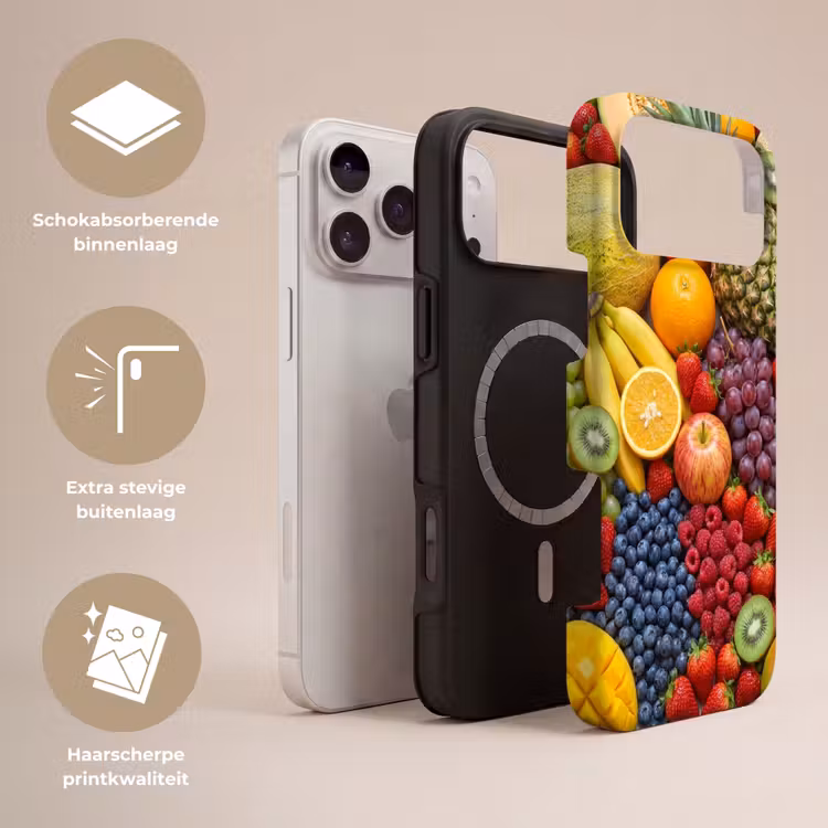 Telefoonhoesje Toughcase - Eten - Fruit - Vers - Kleurrijk - Voeding — 3
