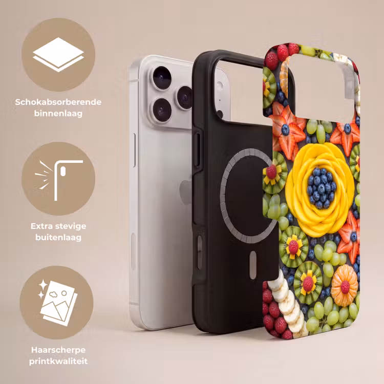 Telefoonhoesje Toughcase - Fruit - Arrangement - Gezond - Kleurrijk - Eten — 3