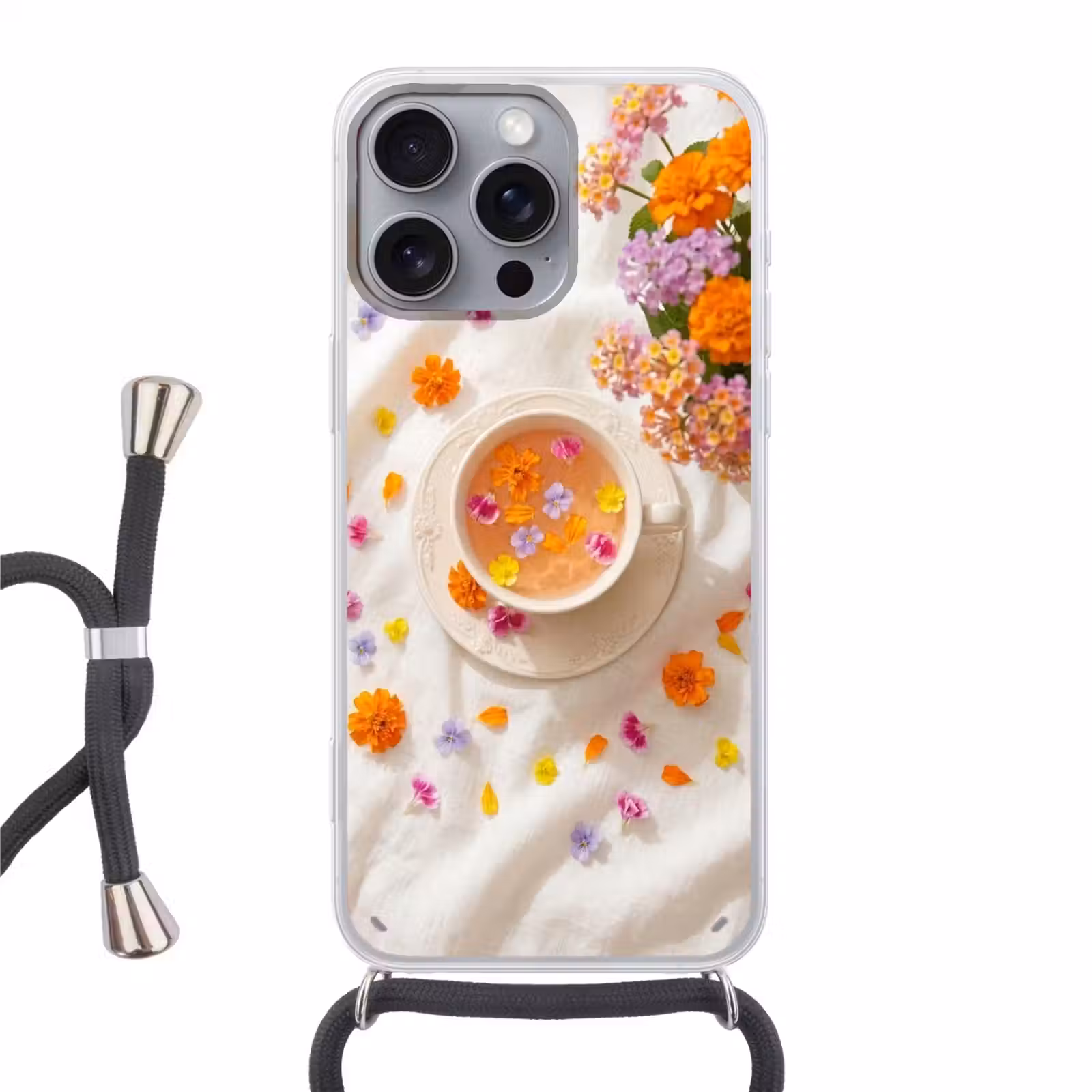 Telefoonhoesje met koord - Bloemen - Kop - Natuur - Kleurrijk - Zomer — 1