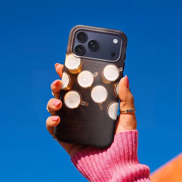 Telefoonhoesje Toughcase - Bier - Glazen - Schuim - Hout - Drank — 2