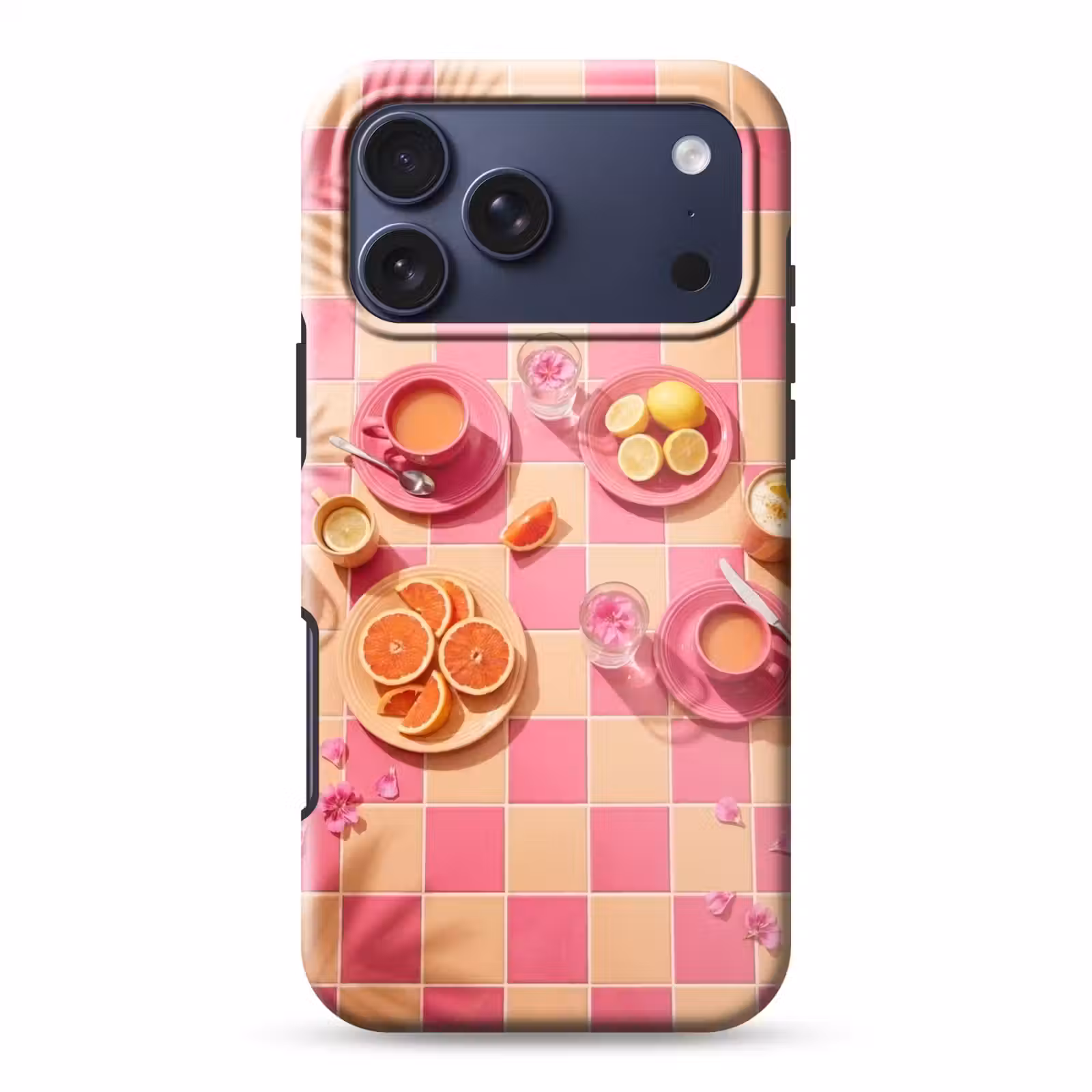 Telefoonhoesje Toughcase - Eten - Citrusvruchten - Stillevens - Roze - Oranje — 1