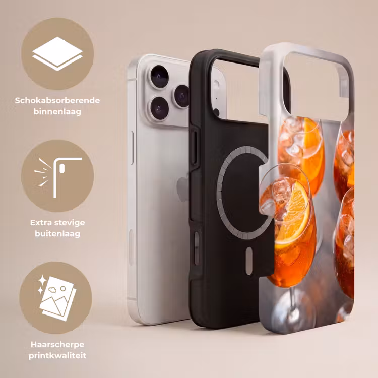 Telefoonhoesje Toughcase - Drank - Sinaasappel - IJs - Zomer - Oranje — 3
