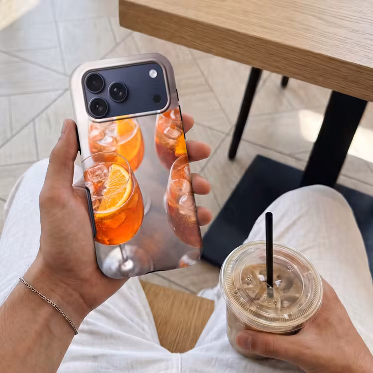Telefoonhoesje Toughcase - Drank - Sinaasappel - IJs - Zomer - Oranje — 4