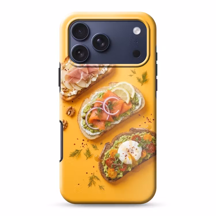 Telefoonhoesje Toughcase - Eten - Brood - Ontbijt - Modern - Kleurrijk — 1