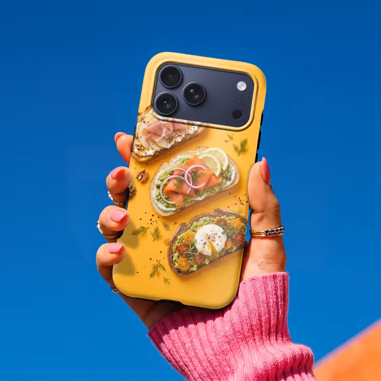 Telefoonhoesje Toughcase - Eten - Brood - Ontbijt - Modern - Kleurrijk — 2