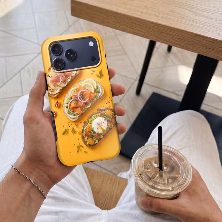 Telefoonhoesje Toughcase - Eten - Brood - Ontbijt - Modern - Kleurrijk — 4